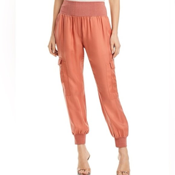 Cinq a Sept Giles Satin Pant Satin Wide Band Jogger Womens XL - Picture 1 of 11